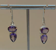 Load image into Gallery viewer, Amethyst Earrings .925 Sterling Silver