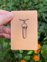 Load image into Gallery viewer, Sterling Silver Pink Lemurian Quartz Pendant