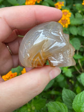 Load image into Gallery viewer, Carnelian Agate Skull With Druzy