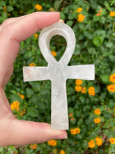 Load image into Gallery viewer, Egyptian Quartz Ankh With Hematoid Inclusion
