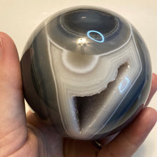 Load image into Gallery viewer, Agate Sphere With Druzy Portal