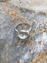 Load image into Gallery viewer, Clear Quartz Crystal 925 Sterling Silver Ring Size 9
