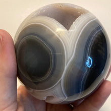 Load image into Gallery viewer, Agate Sphere With Druzy Portal