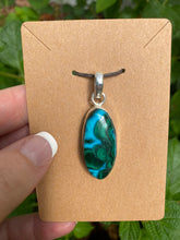 Load image into Gallery viewer, Malachite &amp; Chrysocolla Pendant .925 Sterling Silver
