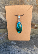 Load image into Gallery viewer, Malachite &amp; Chrysocolla Pendant .925 Sterling Silver
