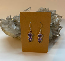 Load image into Gallery viewer, Amethyst Earrings .925 Sterling Silver
