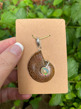 Load image into Gallery viewer, Ammolite With Ethiopian Opal Pendant .925 Sterling Silver
