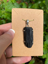 Load image into Gallery viewer, Black Tourmaline Pendant .925 Sterling Silver
