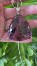 Load and play video in Gallery viewer, .925 Sterling Silver Trillion Cut Multifaceted Ametrine Pendant
